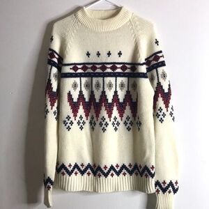 vtg gimbels cable knit pullover sweater 100% acrylic size XL cozy soft